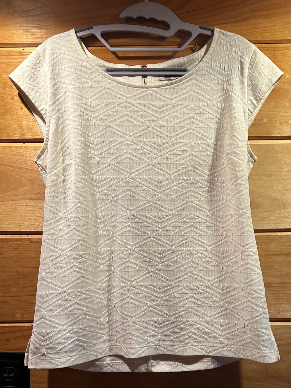 Women’s Cream Aztec Ribbed Dress Shirt